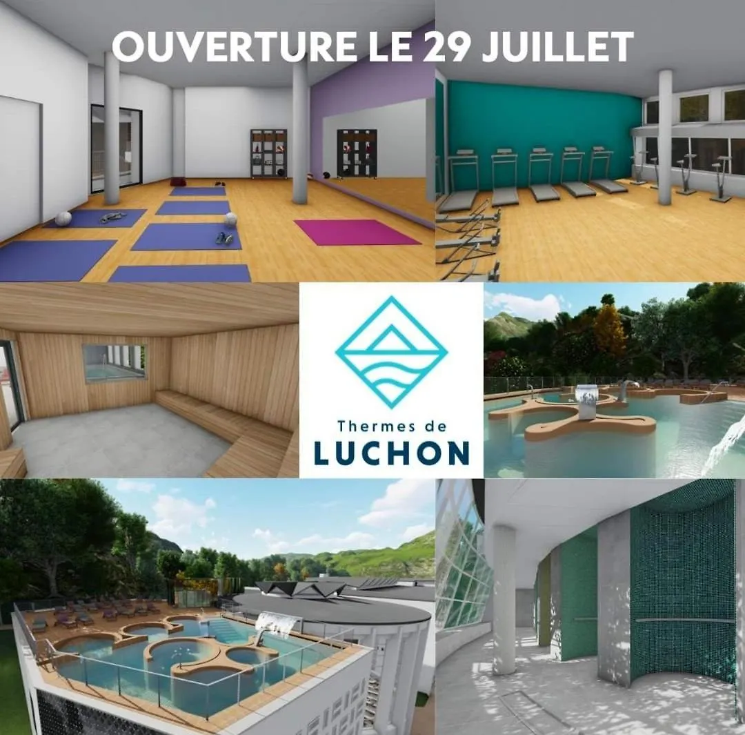 Private Garden Apartment In Ski Resort In Queen Of The Pyrennees With Wifi Ski Hike Cycle Spa Mountain Bagnères-de-Luchon 0*,  France